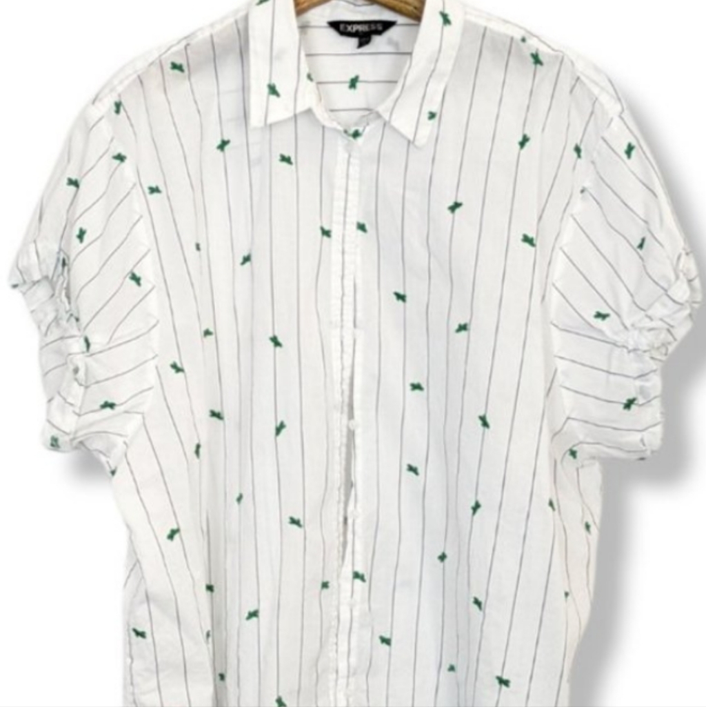 Express Cactus Button Down T